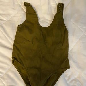 Olive green bodysuit